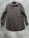 Cezani Men's Brown Pinstripe Shirt 15-15 1/2 32/33