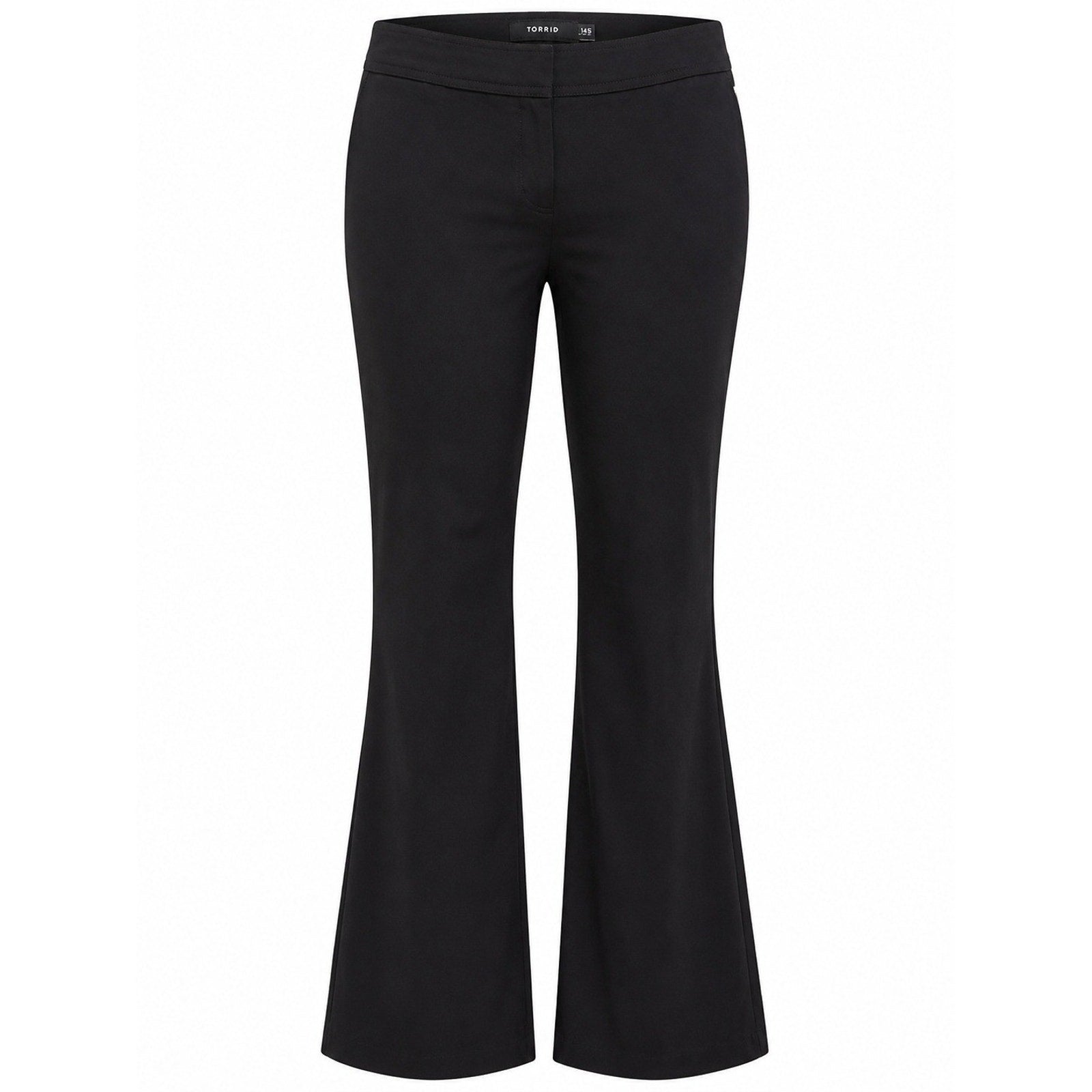 Torrid Studio Luxe Black Flare Leg Work Trousers Pants 14S Short Inseam