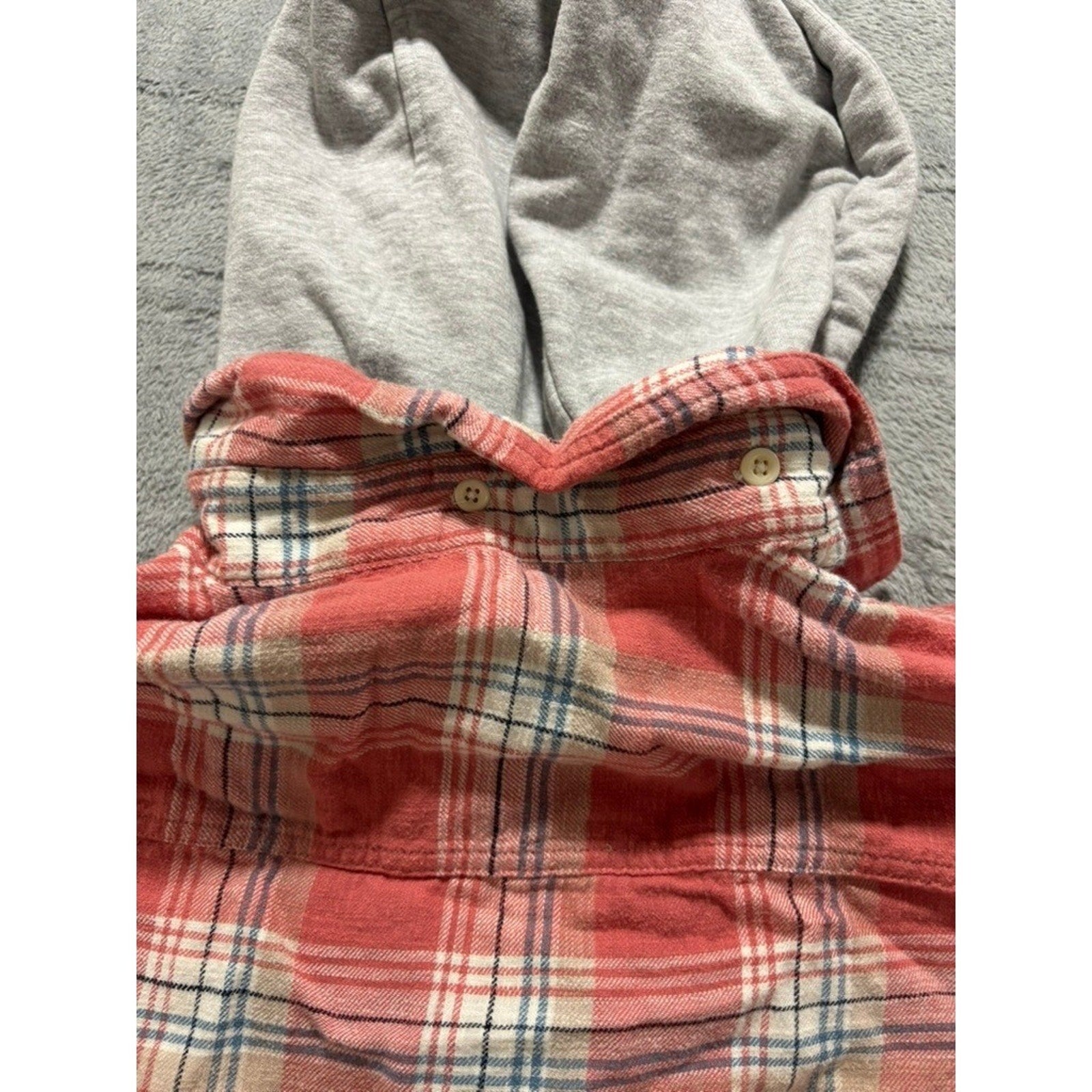 American Eagle Womens M Red Plaid Hooded Flannel Shirt Casual Vintage Cozy