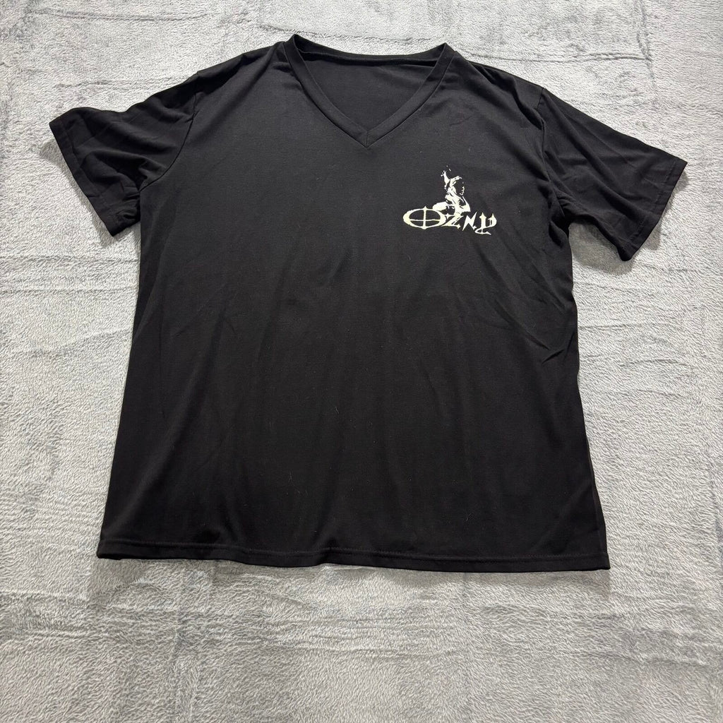 Ozzy Osbourne XL Black Womens V-Neck Graphic T-Shirt Dreamer Vintage Casual
