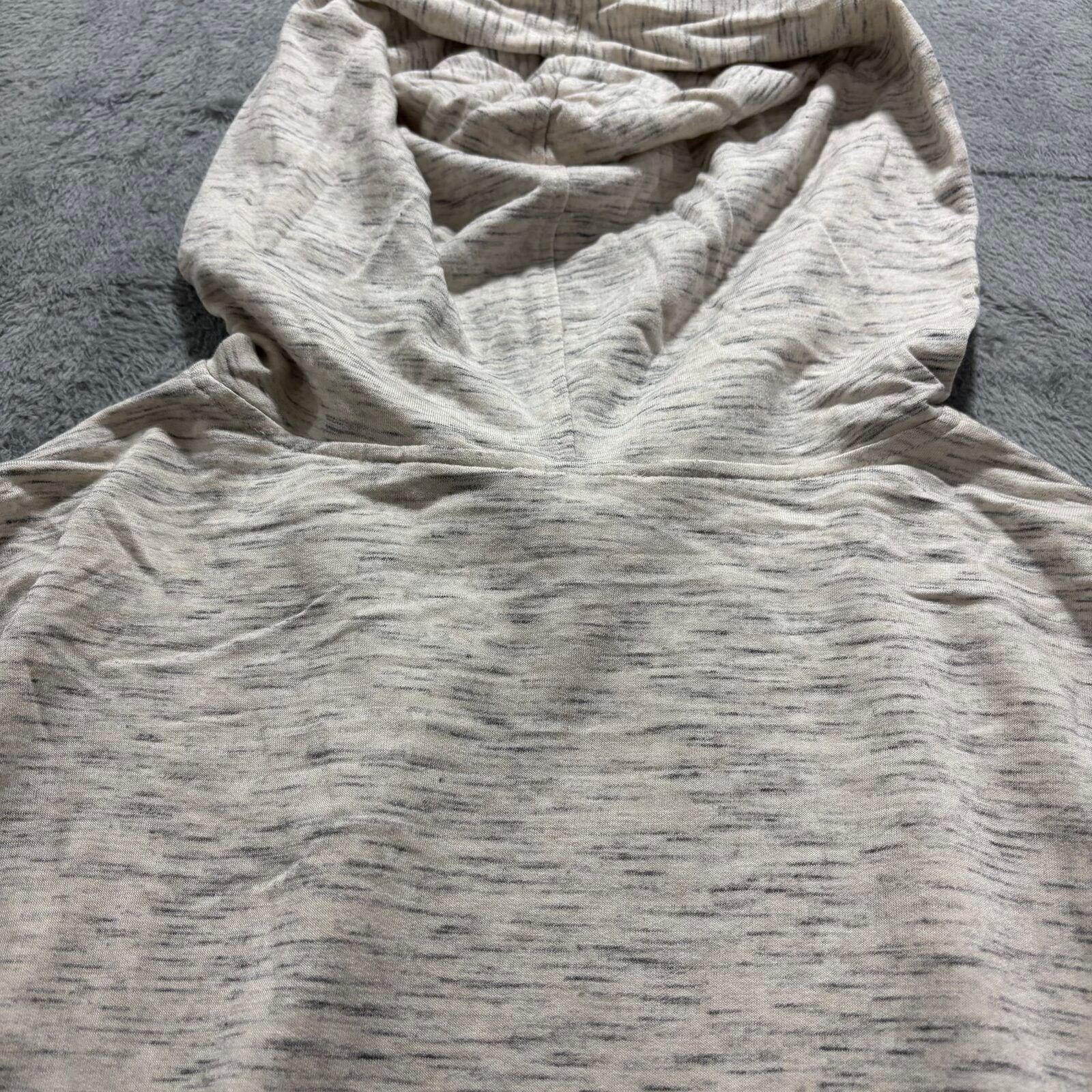 LOFT Womens M Gray Space Dye Pullover Hoodie Oversized Athleisure Casual Cozy