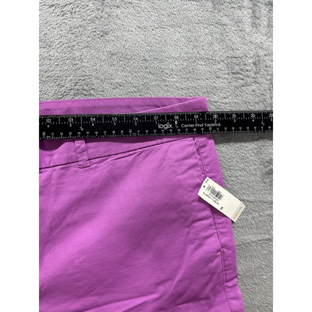 Old Navy Womens 16 Purple Everyday Short Casual Preppy Summer Chino New
