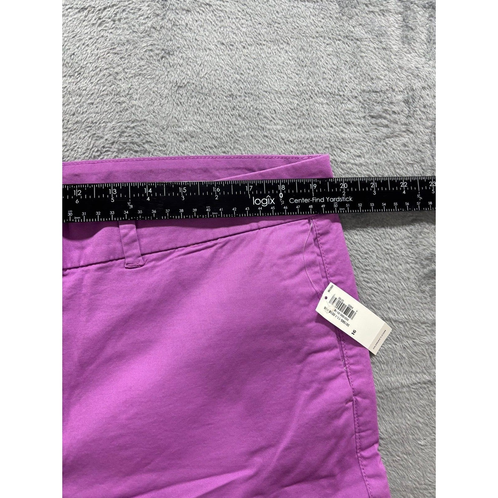 Old Navy Womens 16 Purple Everyday Short Casual Preppy Summer Chino New