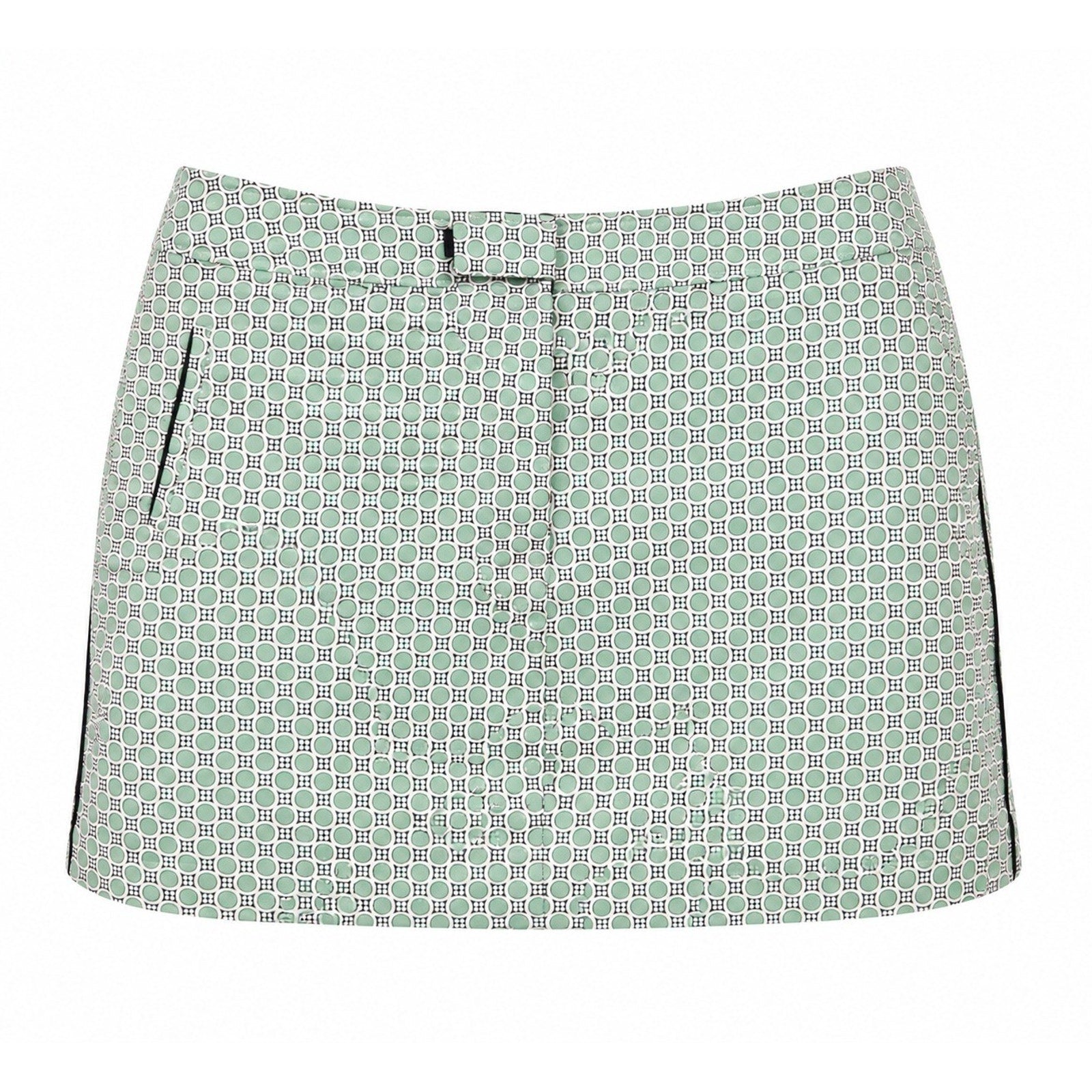 Bette & Court Womens Green Geometric Print Golf Skort Size 12 Active Mini Skirt