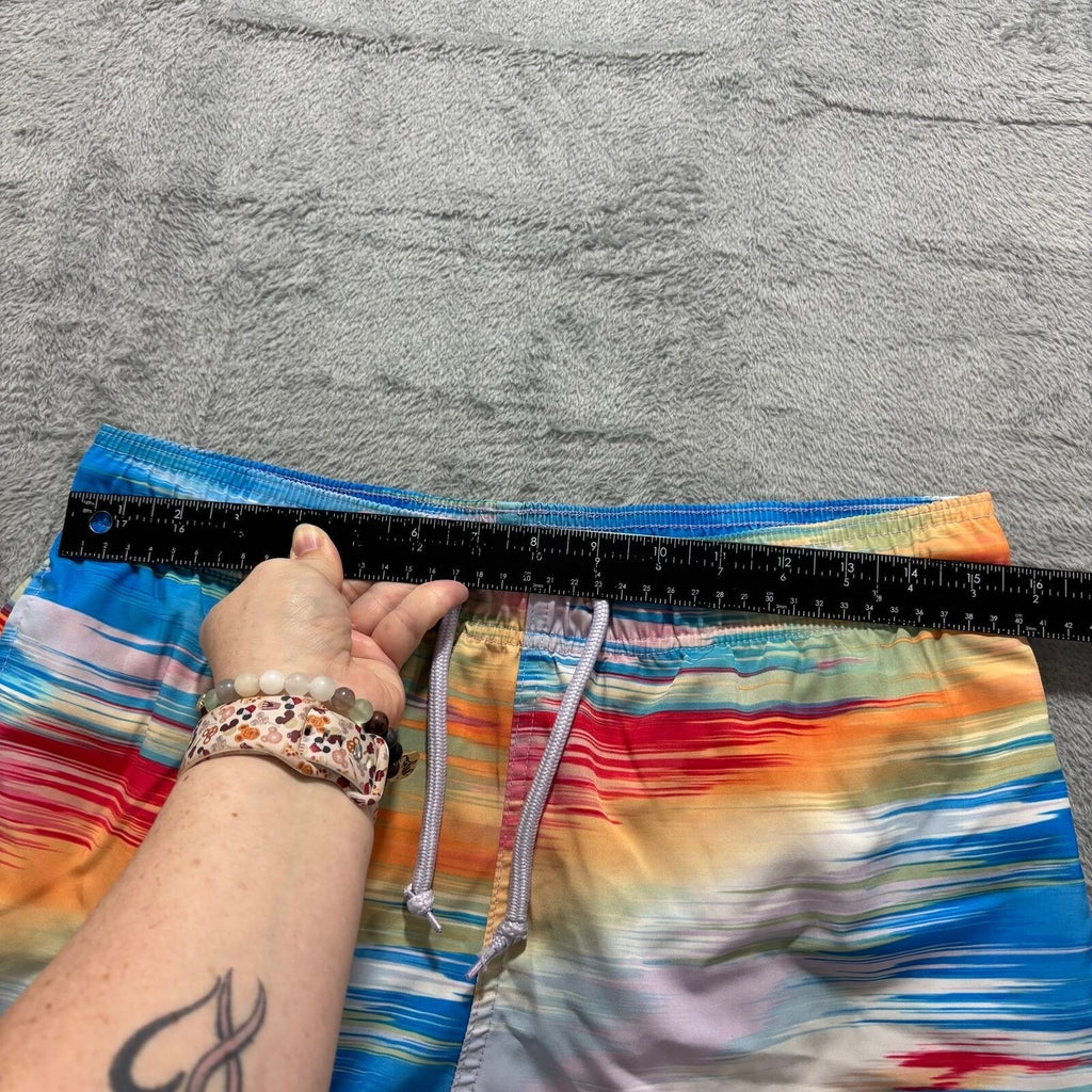 George M Multicolor Swim Trunks Mens Festival Casual Beach Shorts