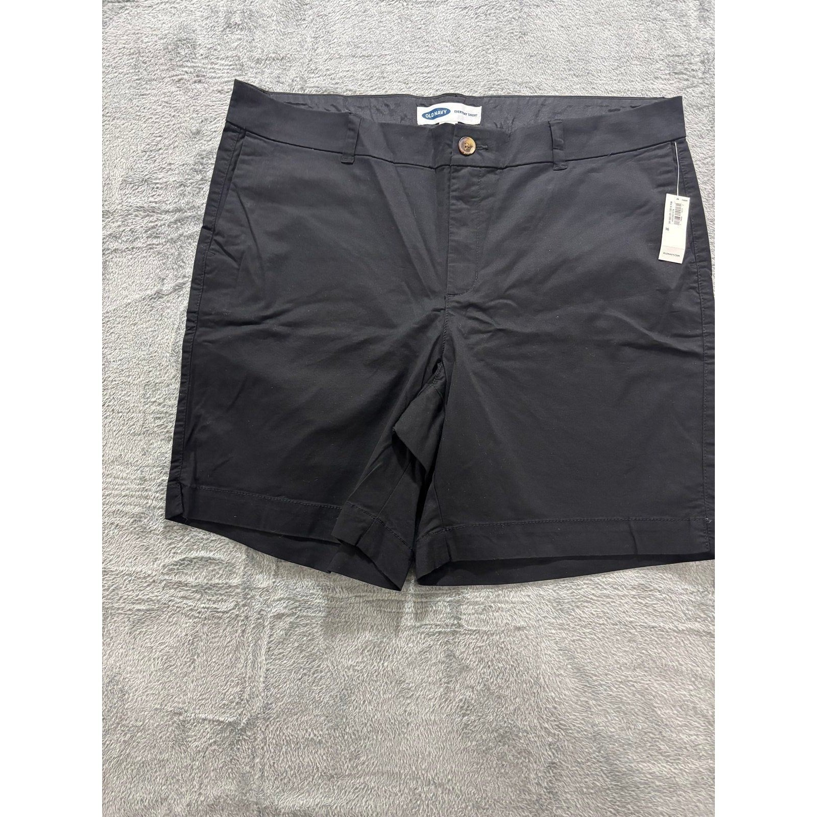 Old Navy 16 Black Everyday Shorts Womens Casual Plus Size Chino Summer New