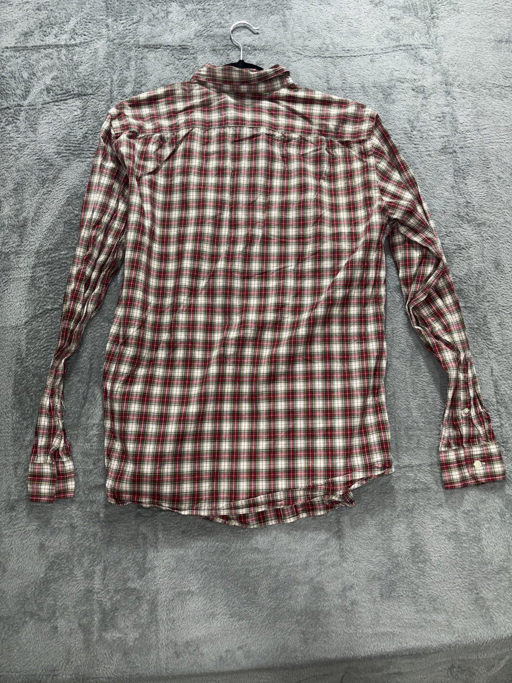 J.Crew Men's Red Plaid Dress Shirt Size M, photo 4 of 8