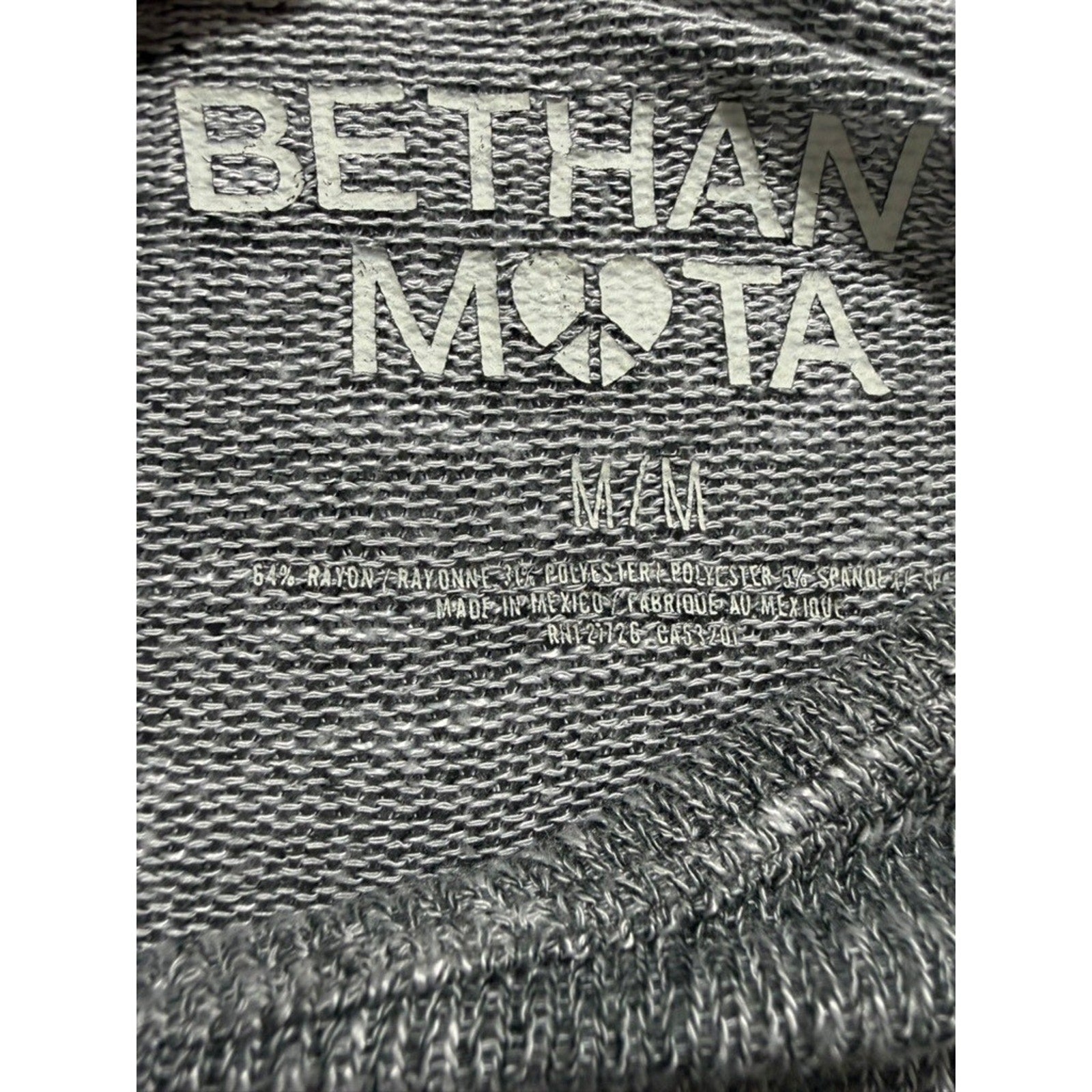 Bethany Mota Pug Life Graphic Knit Top Womens Medium Gray Casual Cute