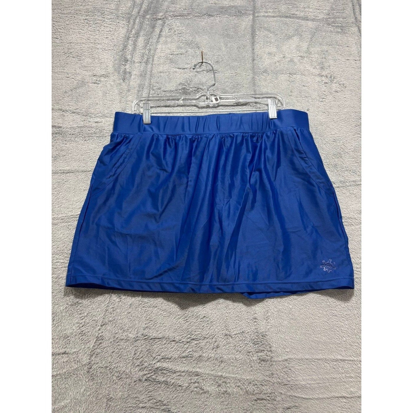 Coolibar Womens XL Blue Active Skort Athleisure Casual Sun Protection Skirt