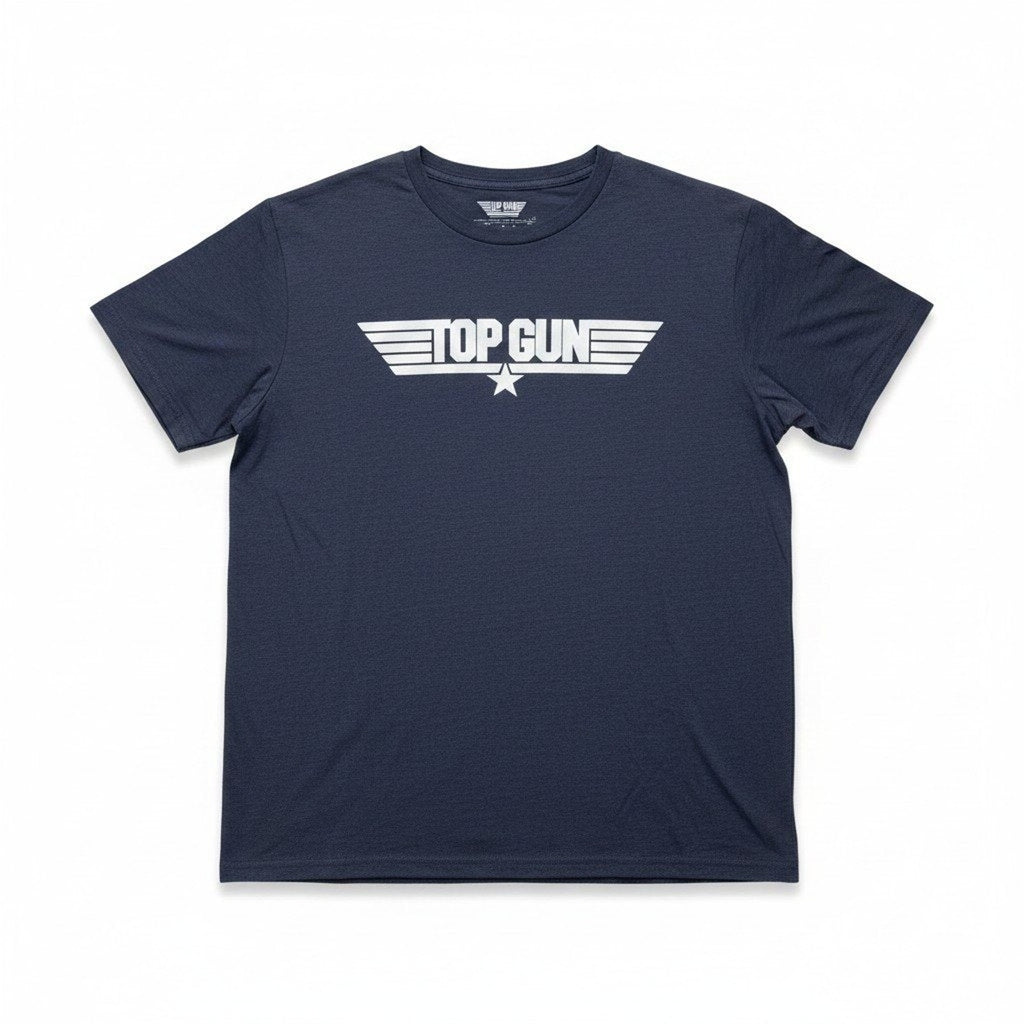 Top Gun XL Blue Graphic T-Shirt Womens Casual Vintage Movie Tee