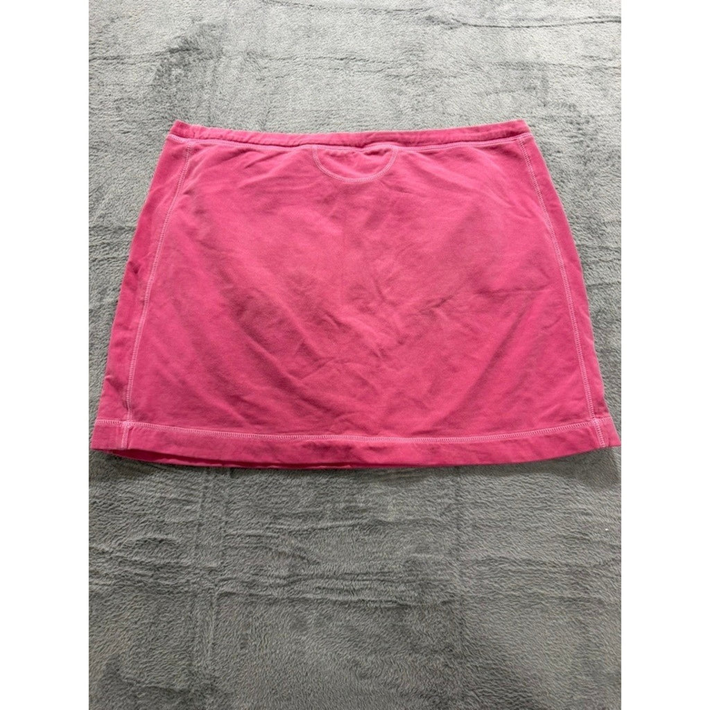 Gap Womens XL Pink Cotton Stretch Drawstring Mini Skirt w Pockets French Terry