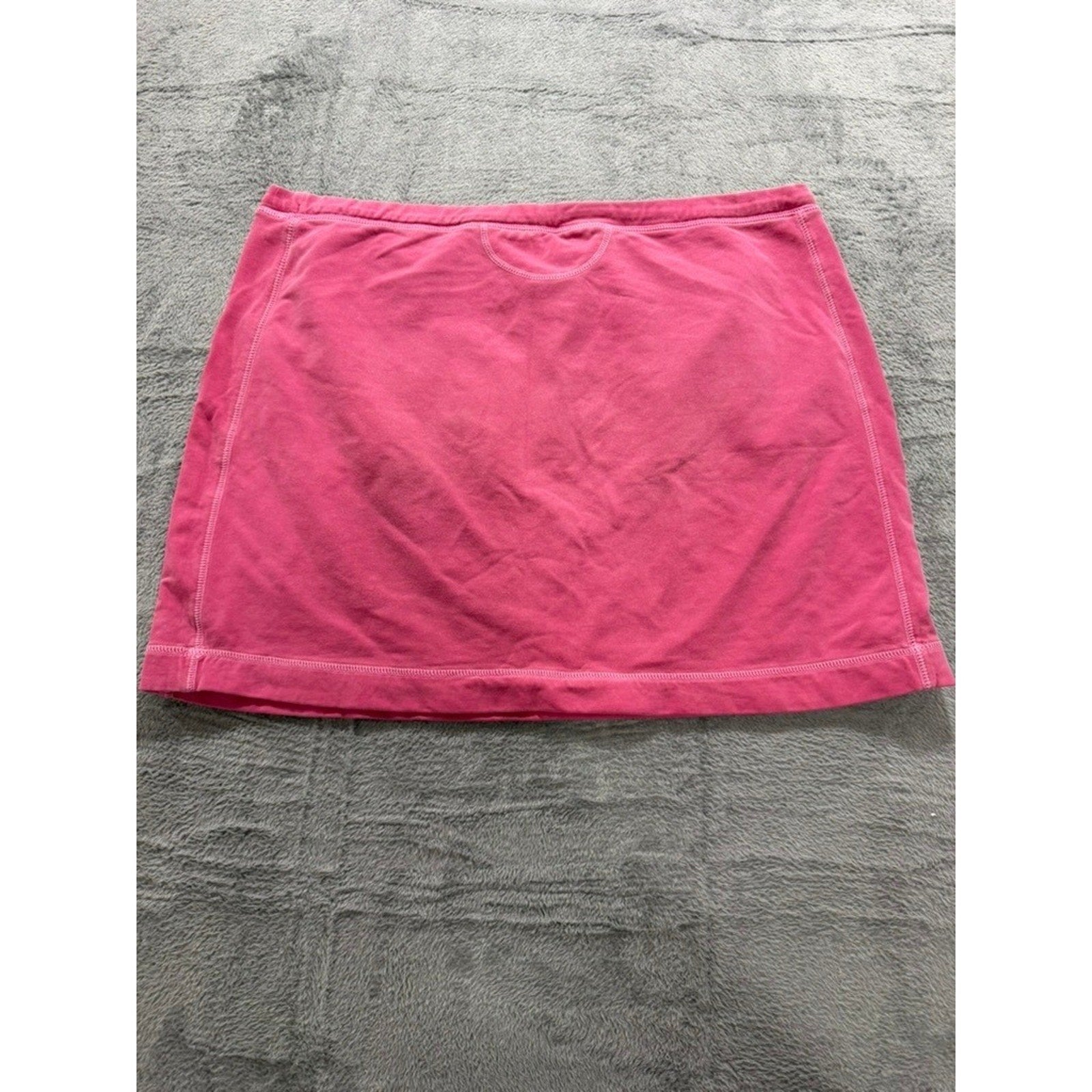 Gap Womens XL Pink Cotton Stretch Drawstring Mini Skirt w Pockets French Terry