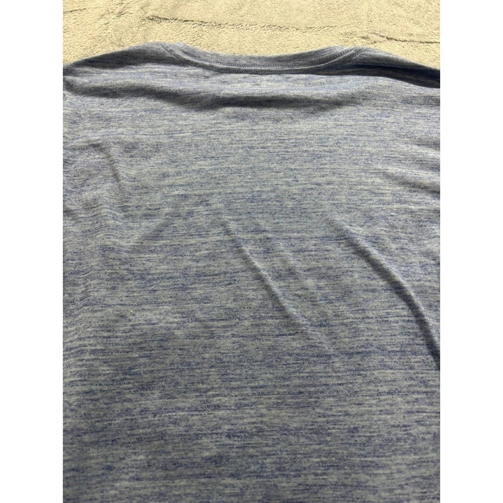 Hurley Mens M Blue Heather Graphic Logo T-Shirt Surf Short Sleeve Casual