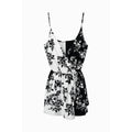 Kimchi Blue Black White Floral Sleeveless Romper Womens Medium Summer y2k chic
