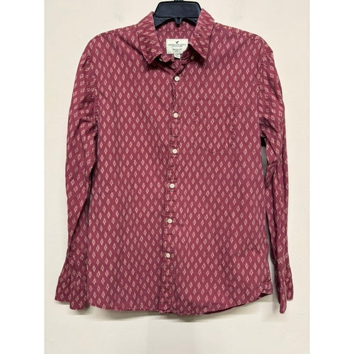 American Eagle Seriously Soft Classic Fit Button Up Shirt Men's Medium Pattern