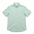 Denim & Flower L Mint Green Short Sleeve Button Down Shirt Casual Preppy Mens