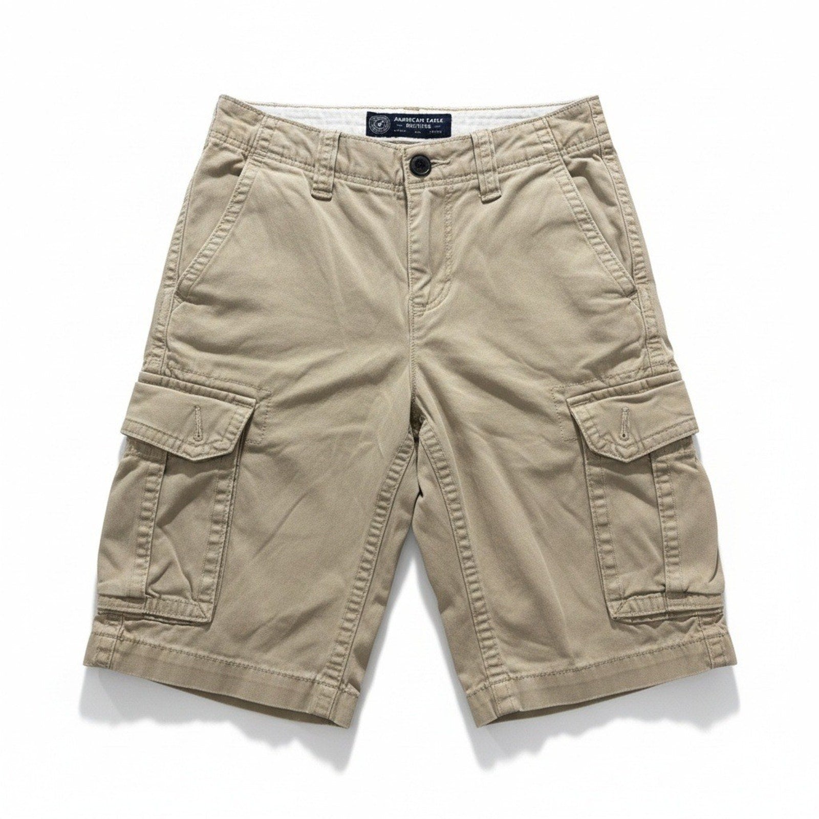 American Eagle 26 Khaki Tan Cargo Shorts Mens Casual Summer Utility Streetwear