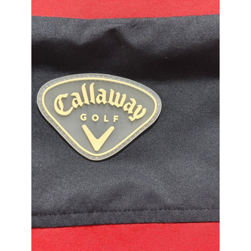 Callaway Golf Mens L Red Short Sleeve Windbreaker Pullover Jacket Athleisure