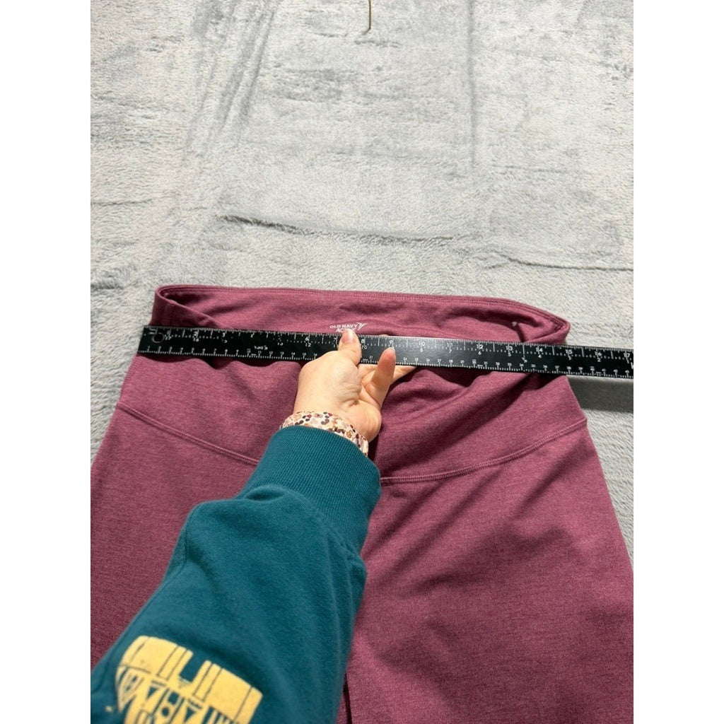 Old Navy Active Go-Dry Colorblock High Rise Leggings XL Plum Mauve Workout