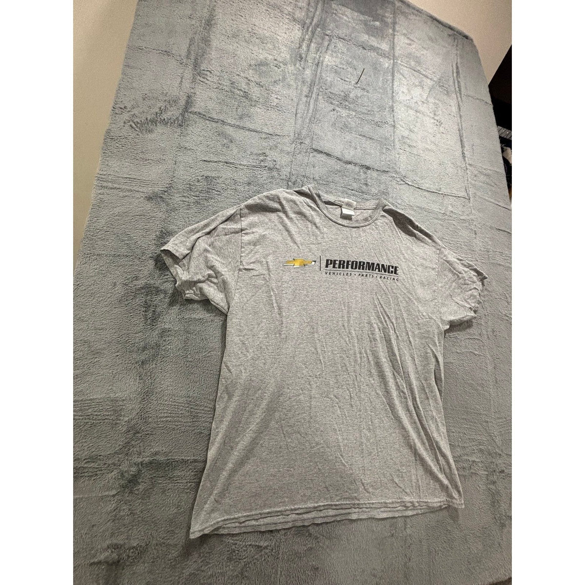 Chevrolet Performance XL Gray Graphic T-Shirt Mens Casual Vintage Racing Tee