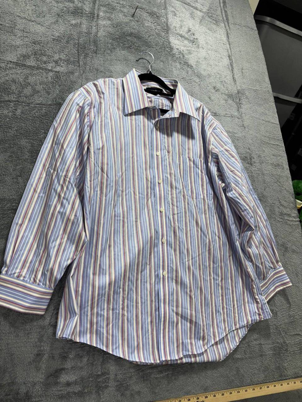 Lands' End Men's Blue Striped Shirt 17 1/2 32-33, photo 4 of 10