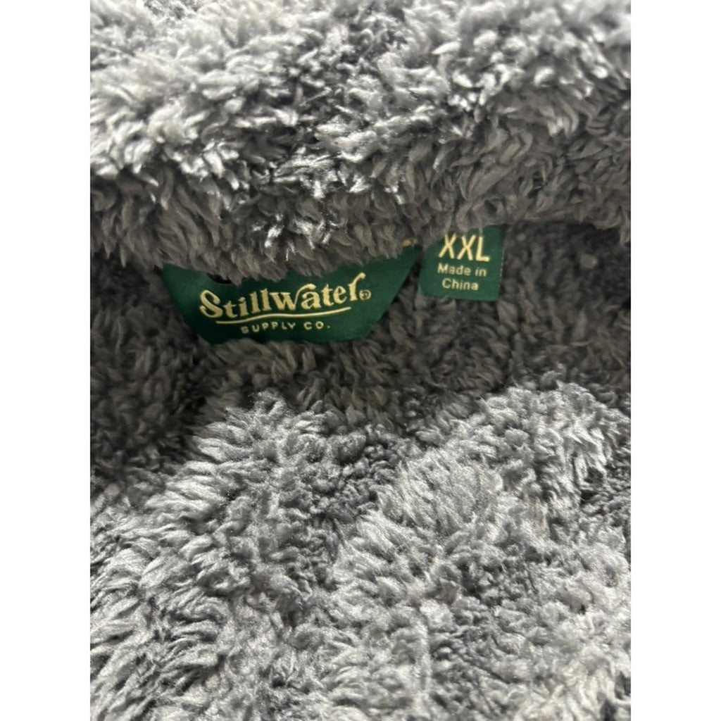 Stillwater Supply Co Sherpa Jacket Womens XXL Gray Fleece Full Zip Cozy Soft