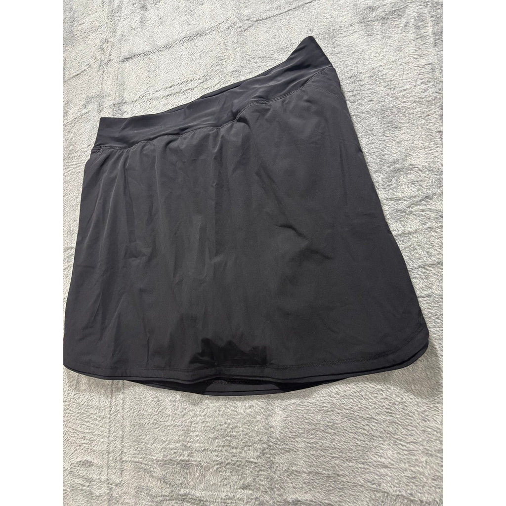 Lands' End 16W Black Skort Womens Athleisure Casual Activewear Shorts Skirt