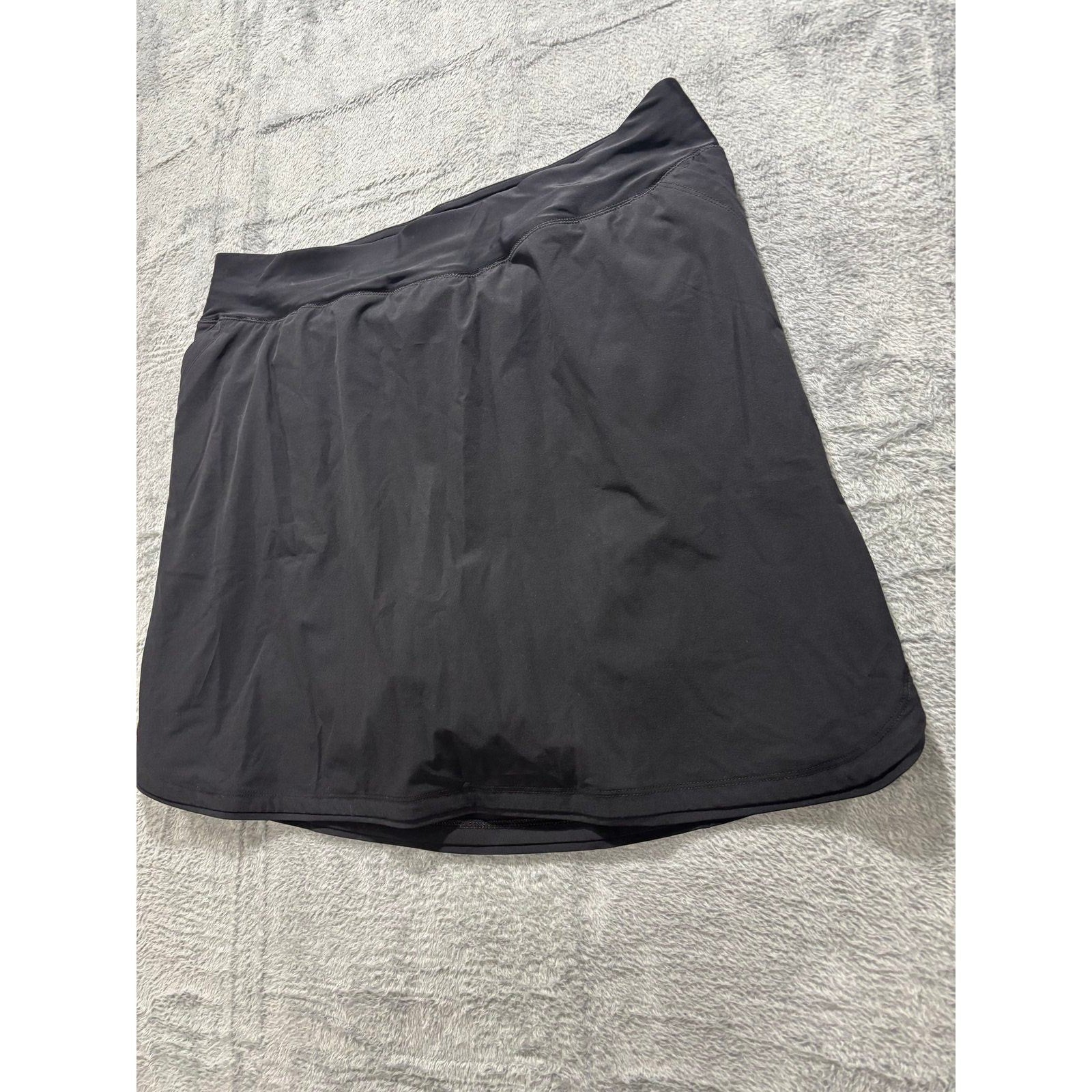 Lands' End 16W Black Skort Womens Athleisure Casual Activewear Shorts Skirt