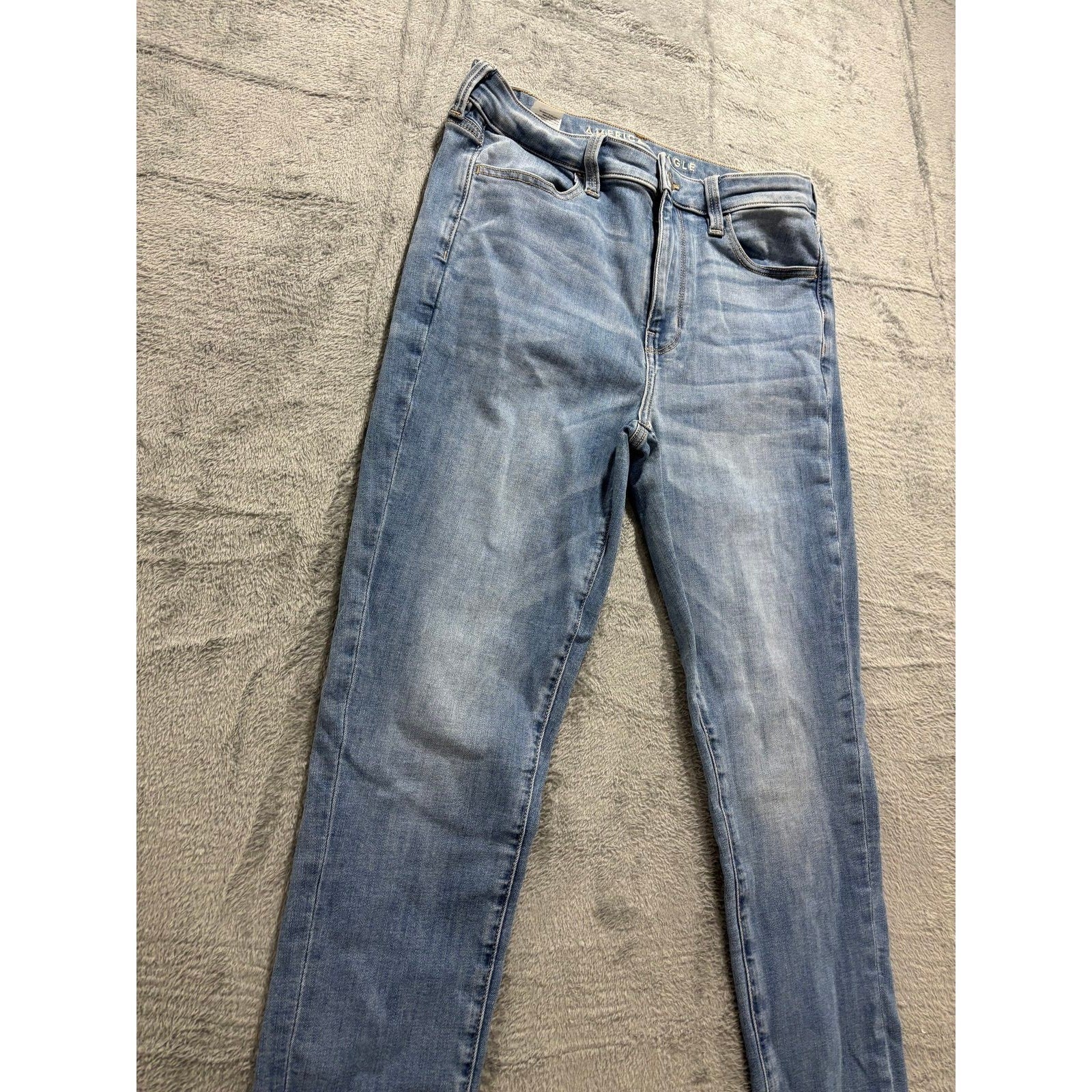 American Eagle Womens 10 Blue Skinny Jeans Ne(x)t Level Stretch Casual Vintage