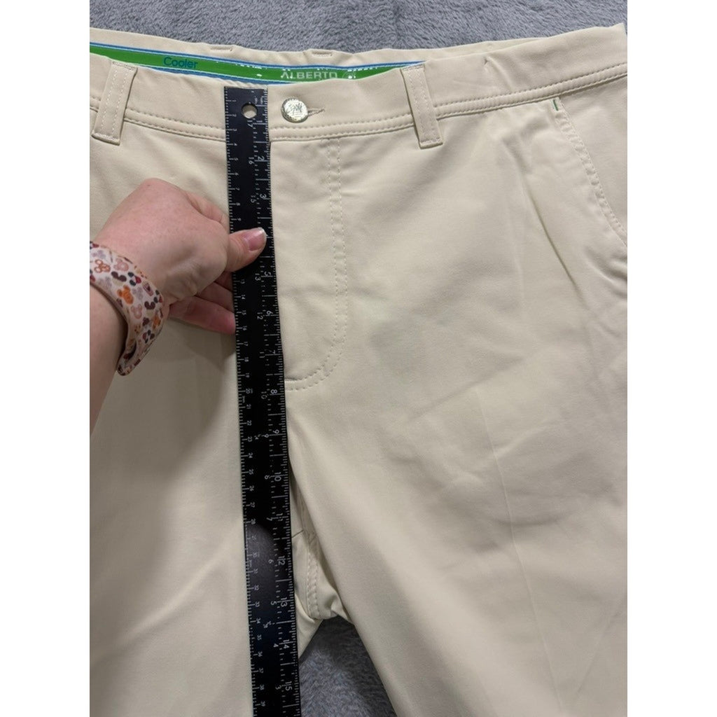Alberto Golf Shorts Mens EU 58 US 42 Beige Performance Stretch Cooler Modern Fit
