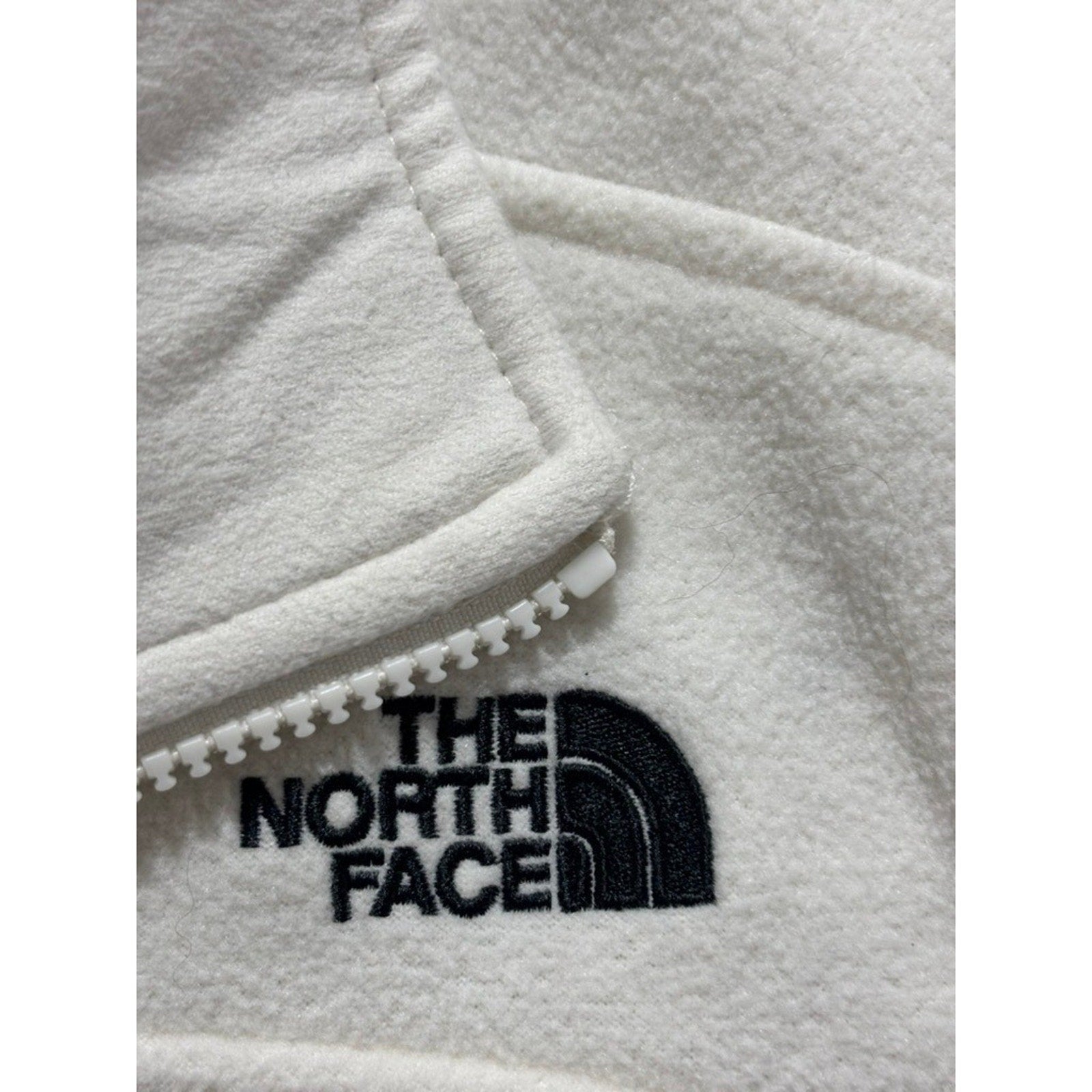 The North Face Womens L Cream Fleece Full Zip Jacket Casual Cozy Athleisure