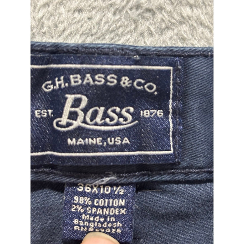 G.H. Bass & Co. 36 Navy Blue Chino Shorts Mens Casual Preppy Summer