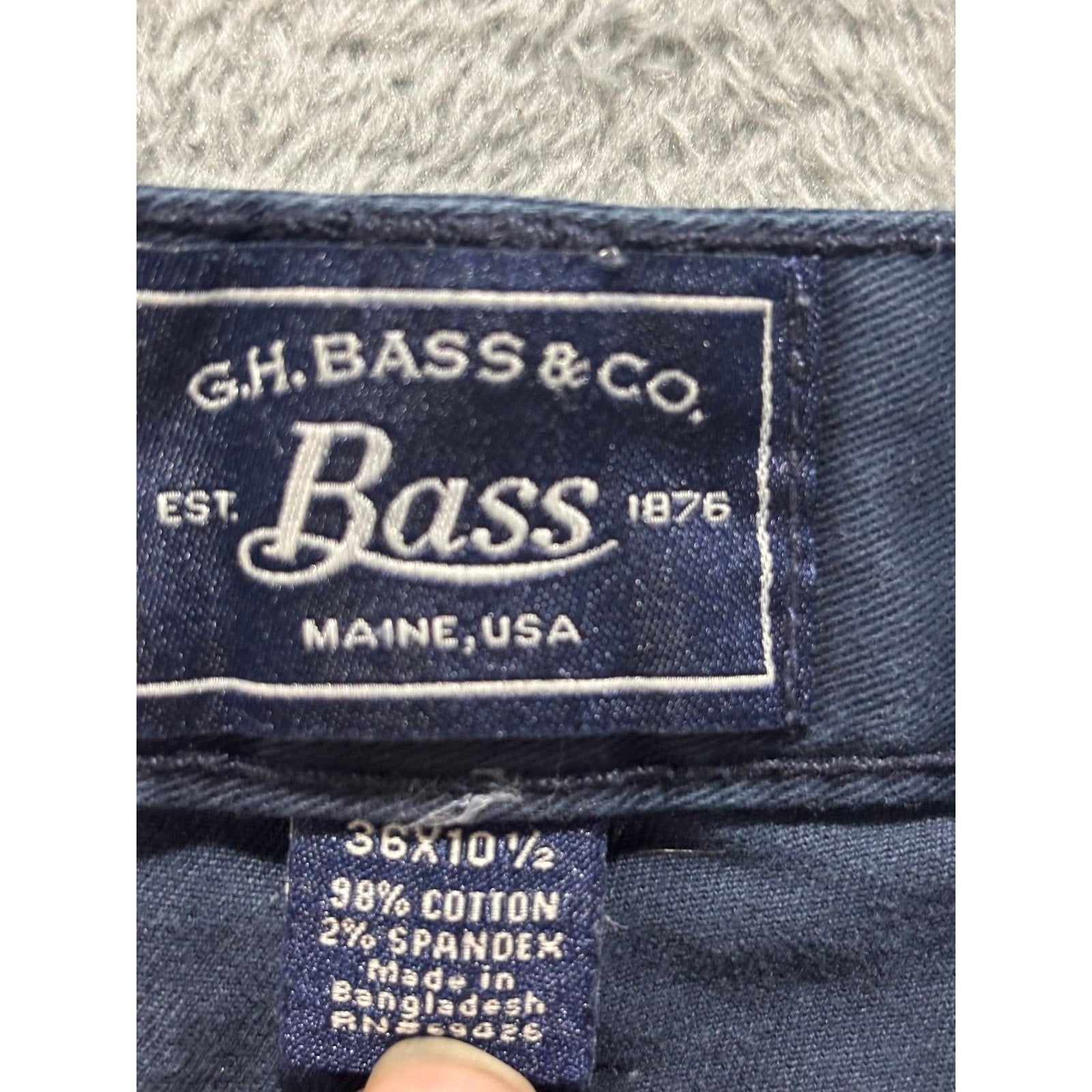 G.H. Bass & Co. 36 Navy Blue Chino Shorts Mens Casual Preppy Summer