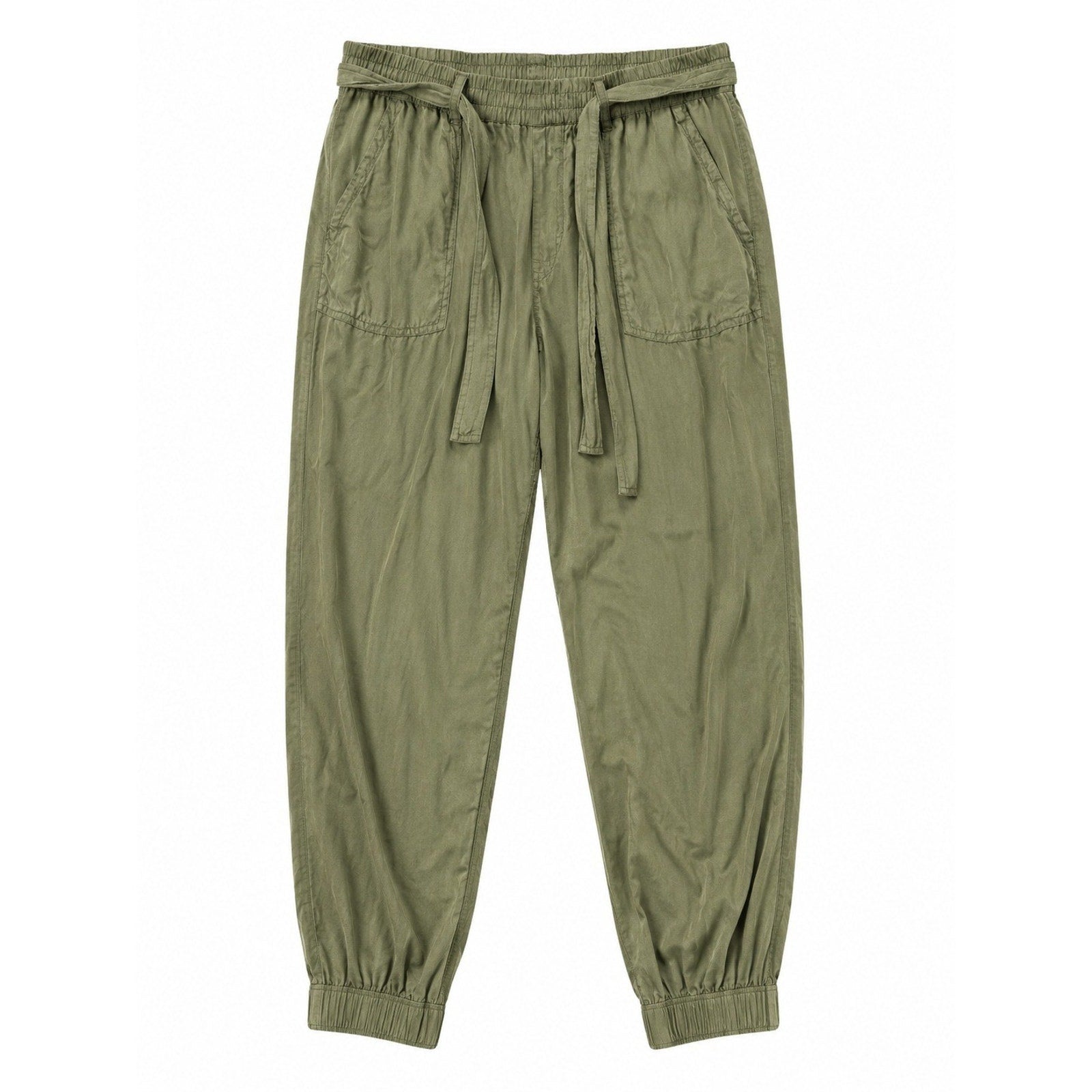 Hollister Womens Ultra High Rise Jogger Pants Olive Green Viscose Size M