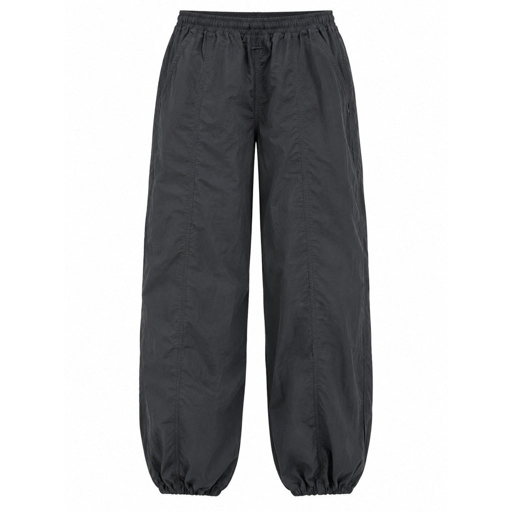 Aritzia TNA Parachute Pants Baggy Joggers Charcoal Grey Elastic Waist Inseam 28