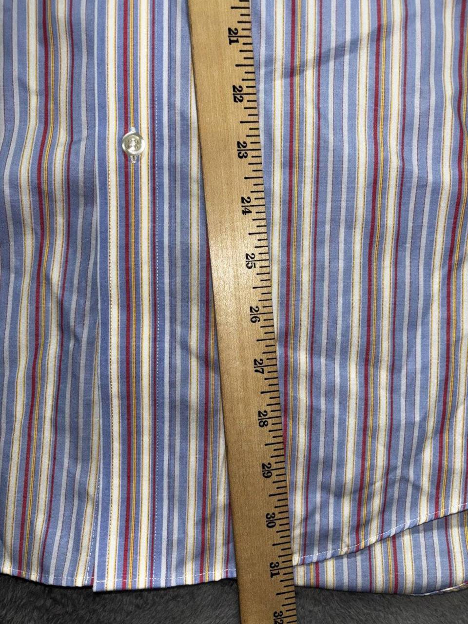 Lands' End Men's Blue Striped Shirt 17 1/2 32-33, photo 6 of 10