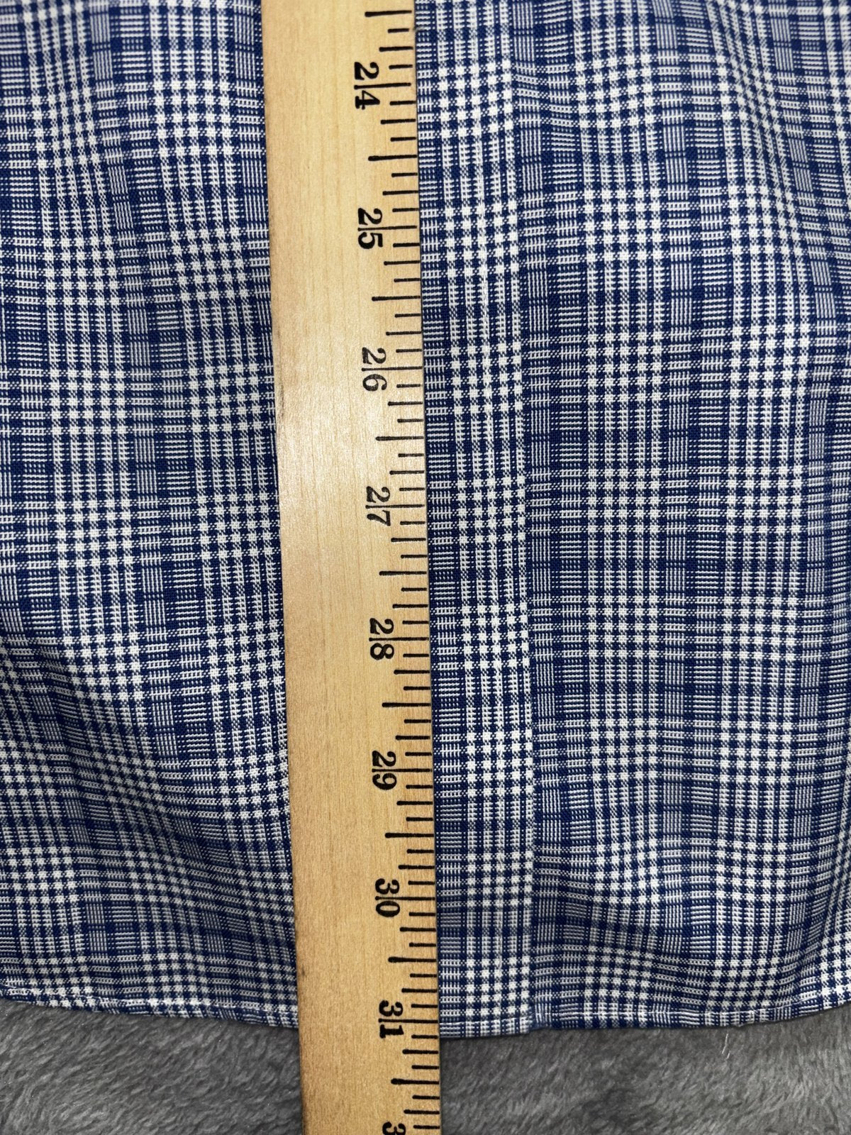 L.L.Bean Men's Blue Plaid Dress Shirt Size L Regular, photo 7 of 7