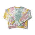 Le Lis Womens M Pink Yellow Tie Dye Sweatshirt Crewneck Pullover Boho Casual