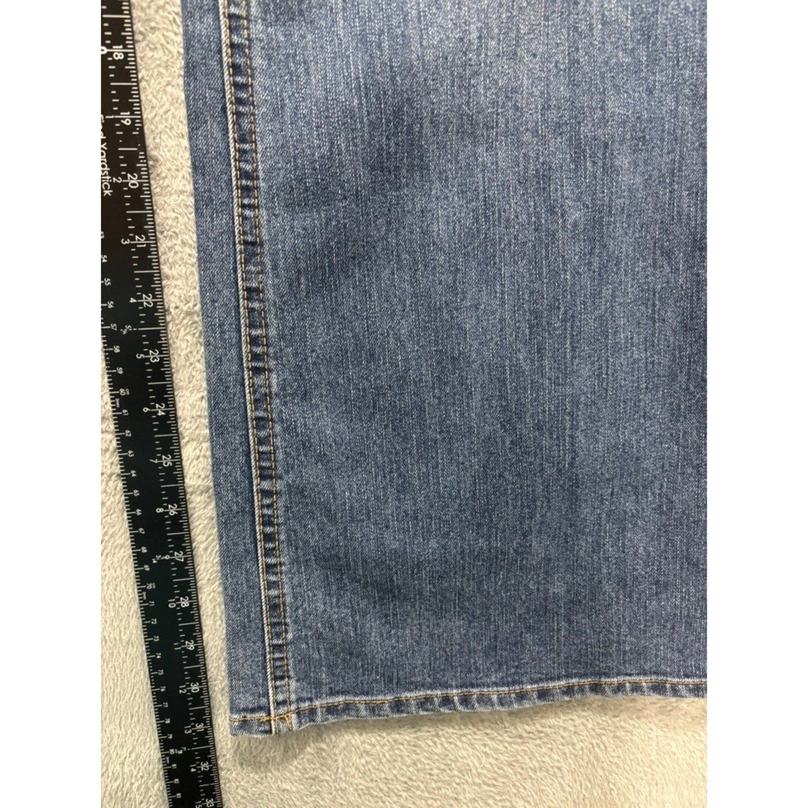 Daisy Fuentes Blue Bootcut Jeans Womens 16W Medium Wash Mid Rise Stretch Plus