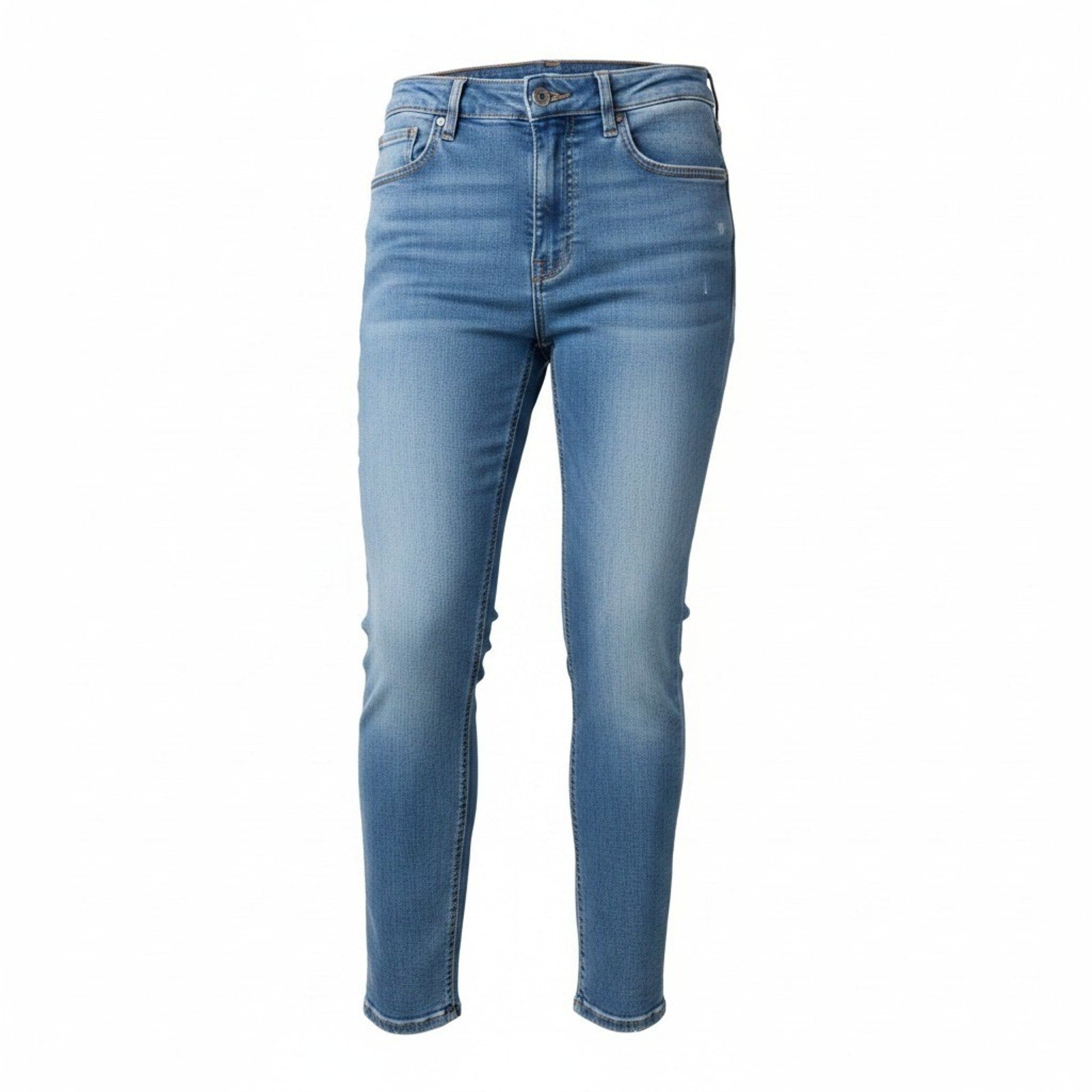Old Navy Rockstar Super Skinny High Rise Blue Jeans Raw Hem Womens 6 Medium Wash