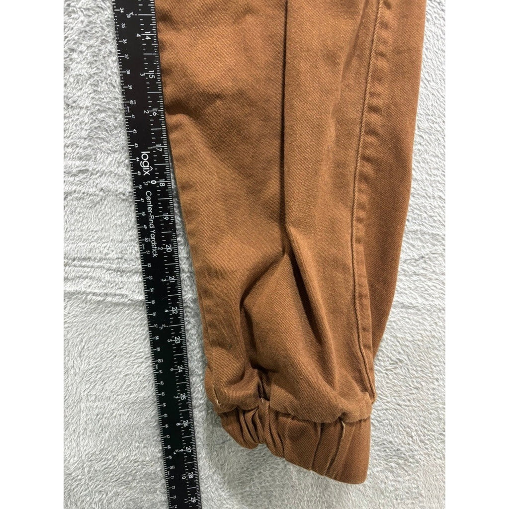 Windsor Denim Brown High Rise Cargo Jogger Pants Women Large TS40 Tobacco