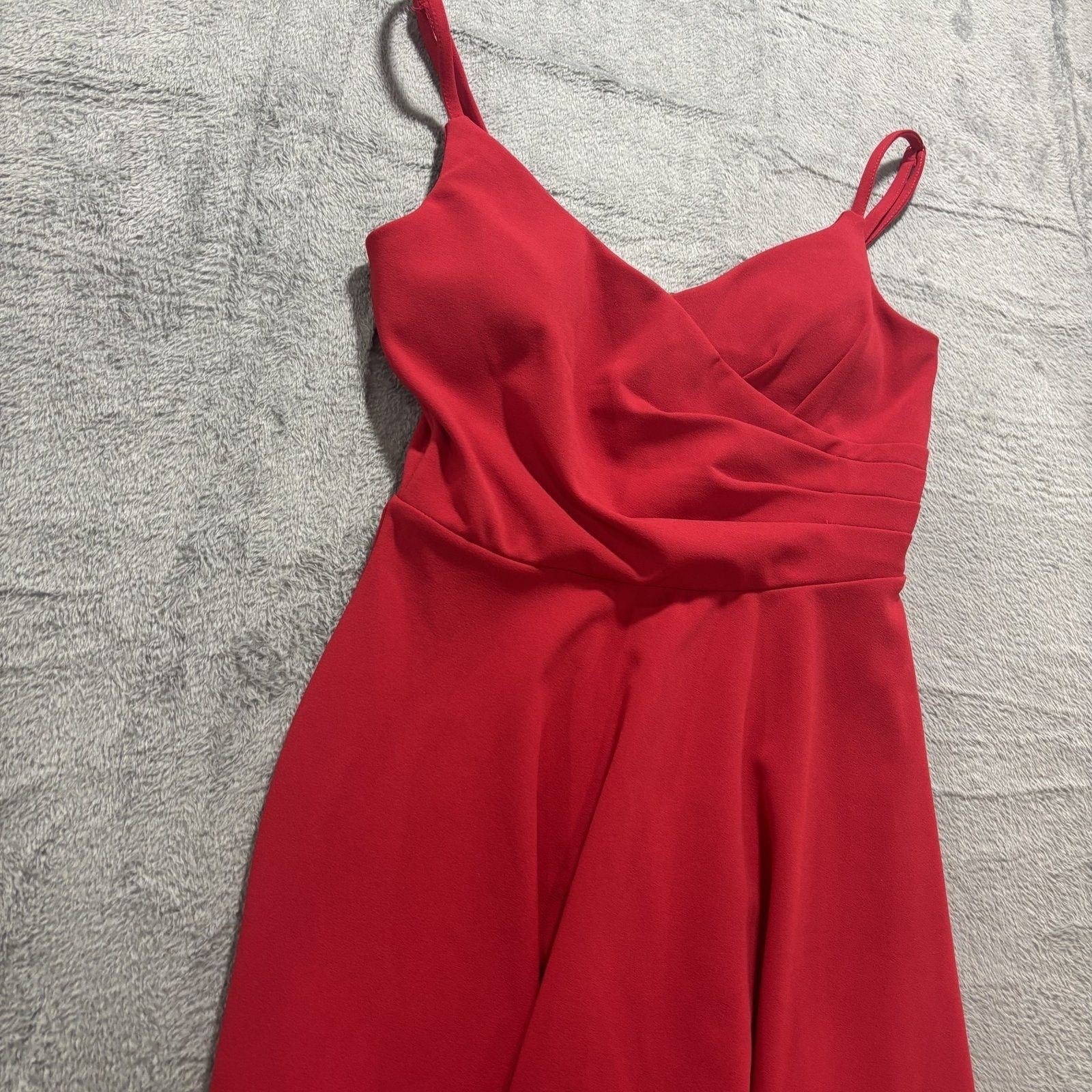 Trixxi Womens S Red Fit and Flare Cocktail Dress Party Date Night Holiday Chic