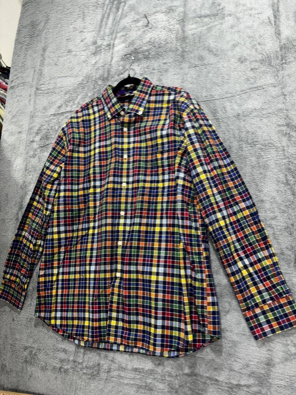 Alan Flusser Men's Multicolor Plaid Shirt Size L, photo 2 of 8