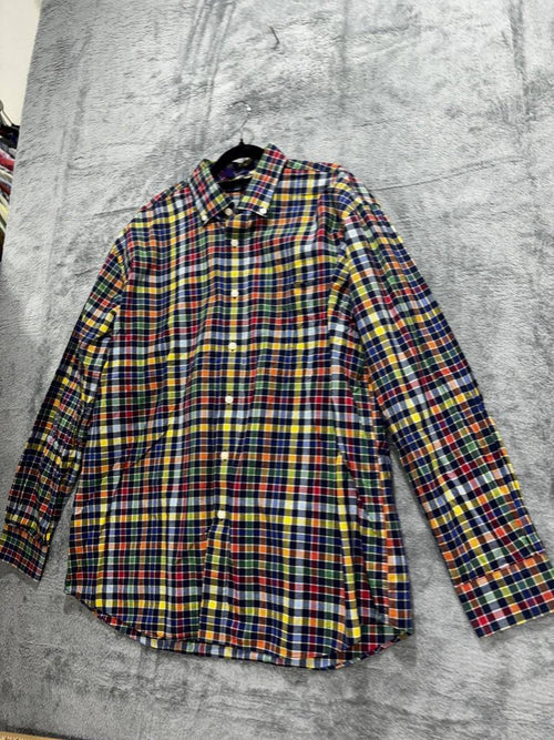 Alan Flusser Men's Multicolor Plaid Shirt Size L, photo 2 of 8