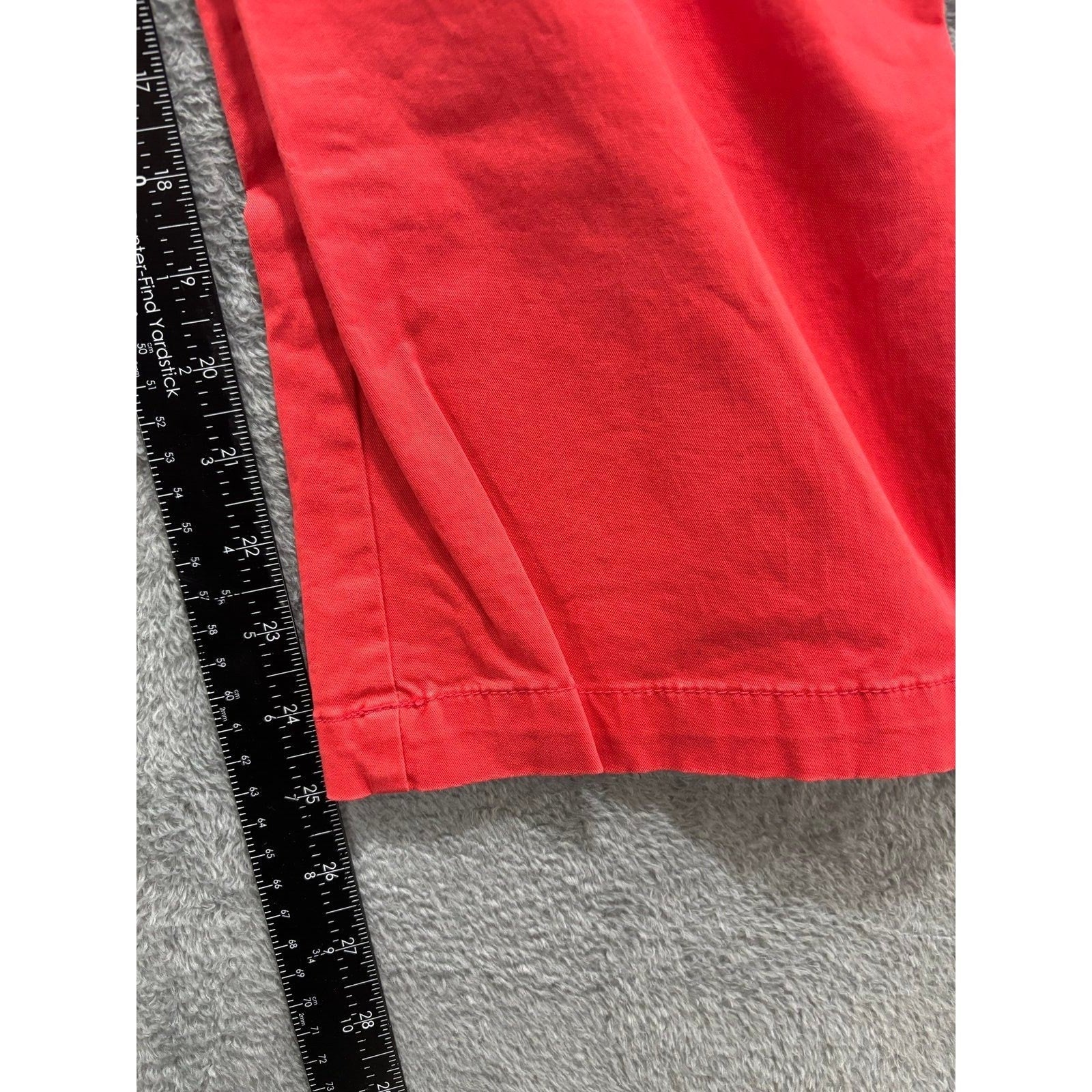 GAP Womens 18 Red Chino Pants Relaxed Crop Casual Preppy