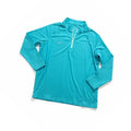 UV Skinz Womens 3XL Teal Rash Guard Long Sleeve 1/4 Zip Athleisure Coastal