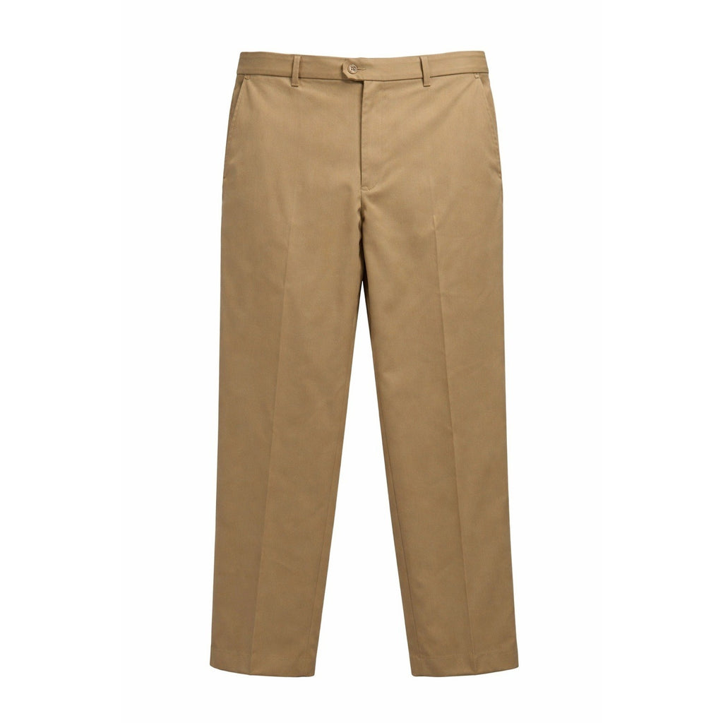 Haggar Dress Pants Mens 42x30 Khaki Classic Fit Flat Front Office Casual