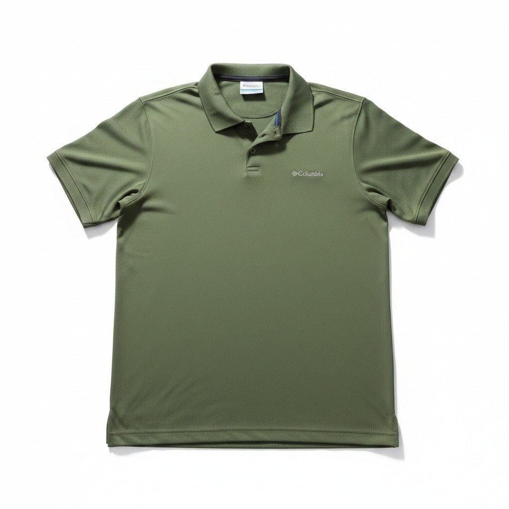 Columbia M Green Polo Shirt Womens Casual Athleisure