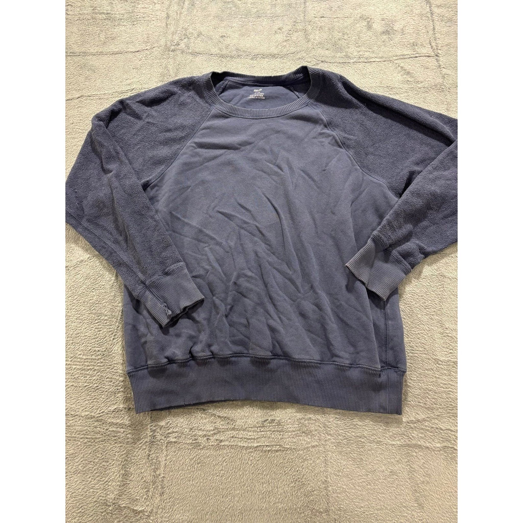 Aerie Womens M Blue Raglan Sweatshirt Casual Cozy Athleisure Pullover