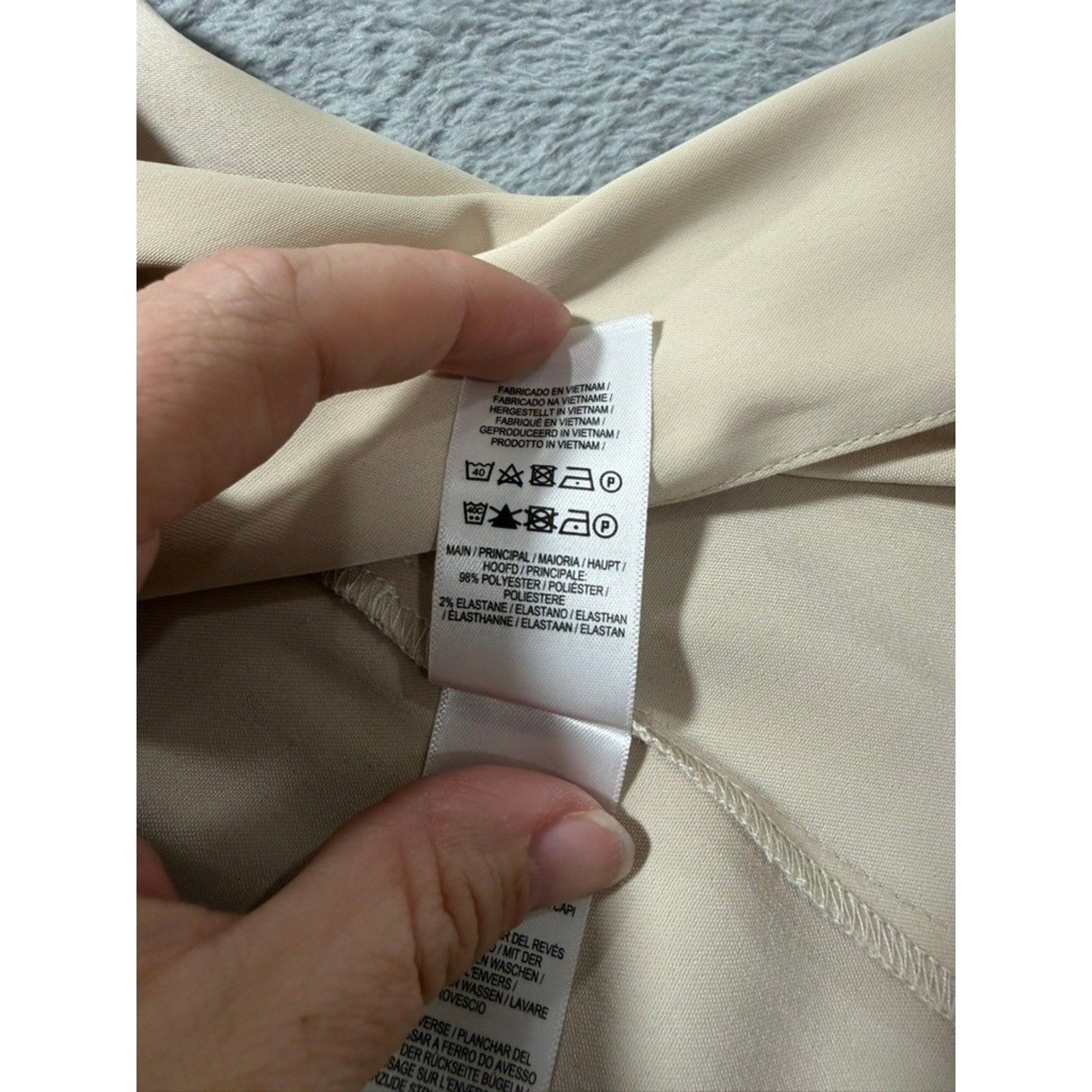 Atmosphere Womens Beige Open Front 3/4 Sleeve Notched Lapel Blazer Size 2